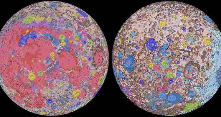 Ay'ın Jeolojik Haritası - USGS & NASA
